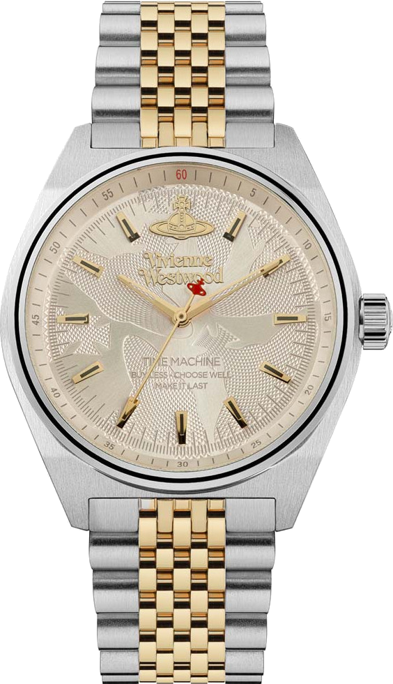Montre Femme Vivienne Westwood Lady Sydenham VV251WGSG - Cadran doré, bracelet acier bicolore argent et or