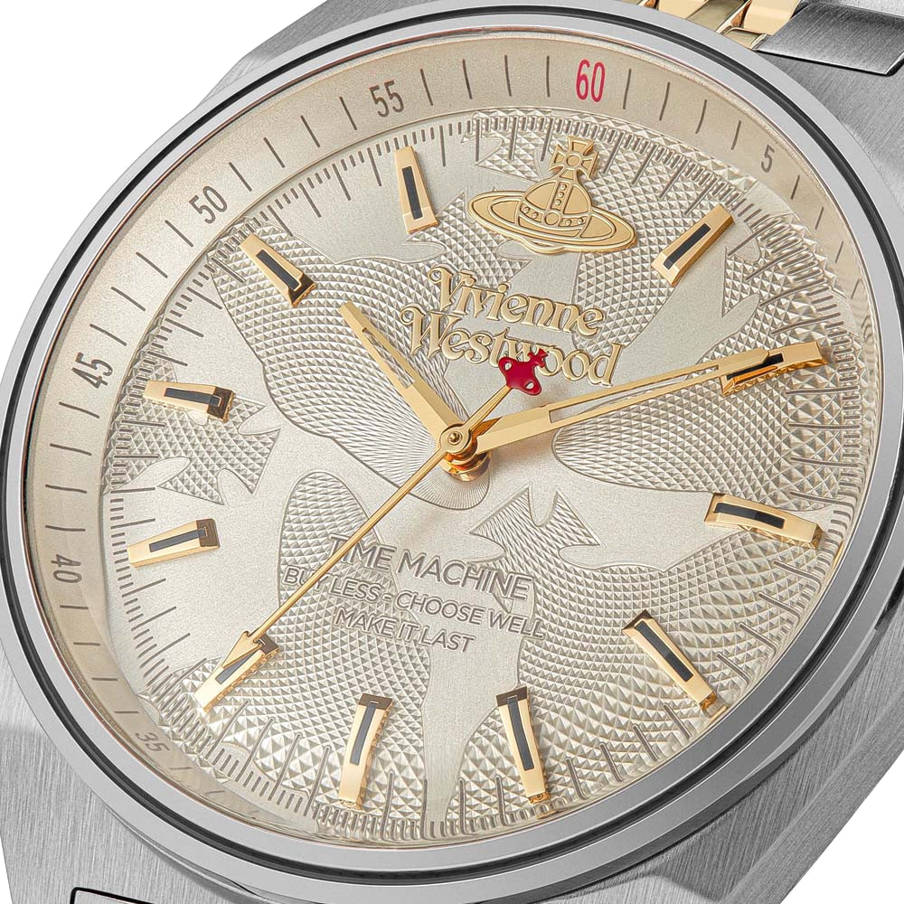 Montre Femme Vivienne Westwood Lady Sydenham VV251WGSG - Cadran doré, bracelet acier bicolore argent et or vue 3