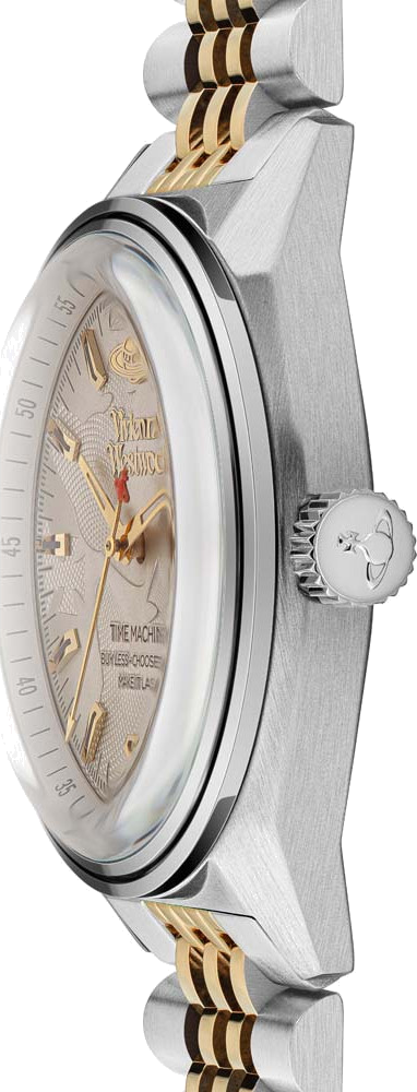 Montre Femme Vivienne Westwood Lady Sydenham VV251WGSG - Cadran doré, bracelet acier bicolore argent et or vue 4