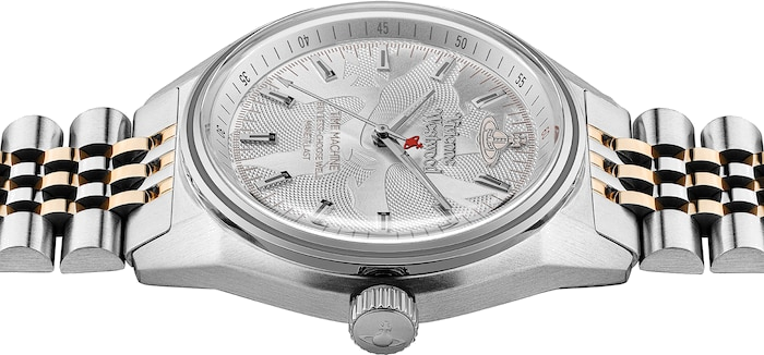 Montre Femme Vivienne Westwood Lady Sydenham VV251WSSR bracelet bicolore en acier cadran argenté vue 5