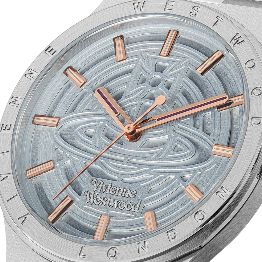Montre Femme Vivienne Westwood VV257LBLSL - Cadran Bleu, Boîtier Acier Argenté, Index Or Rose vue 4