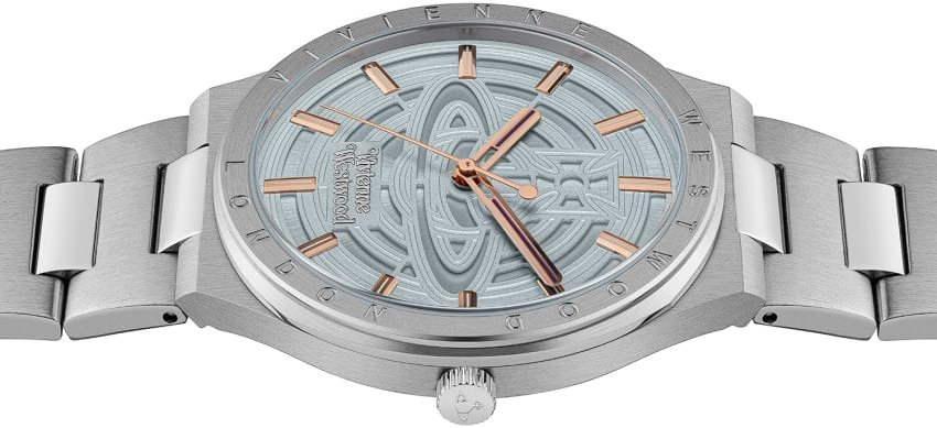 Montre Femme Vivienne Westwood VV257LBLSL - Cadran Bleu, Boîtier Acier Argenté, Index Or Rose vue 5