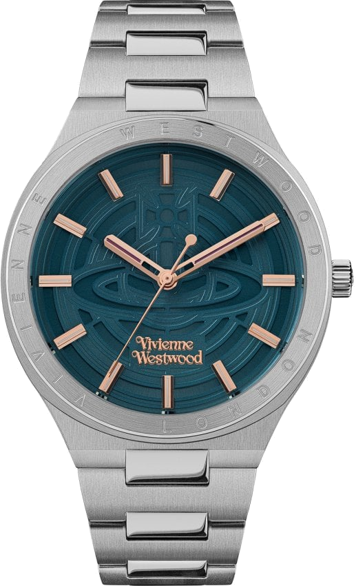 Montre Femme Vivienne Westwood Eltham VV257TLSL - Cadran Bleu & Bracelet Acier Argent