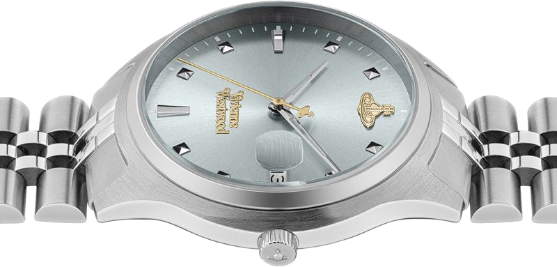 Montre femme Vivienne Westwood Camberwell VV261LBLSL cadran bleu bracelet en acier inoxydable vue 2