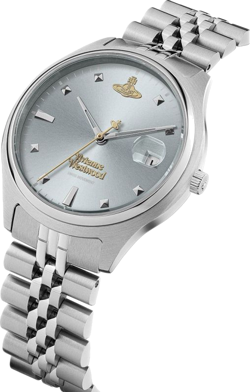 Montre femme Vivienne Westwood Camberwell VV261LBLSL cadran bleu bracelet en acier inoxydable vue 3