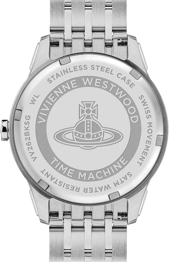 Montre Femme Vivienne Westwood East End VV262BKSG bracelet bicolore en acier cadran noir vue 4