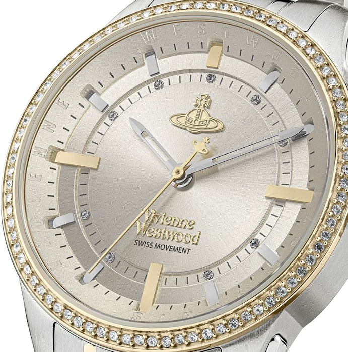 Montre Femme Vivienne Westwood VV262LGYSG East End - Cadran Gris Métallisé, Bracelet Acier Bicolore Or et Argent vue 3