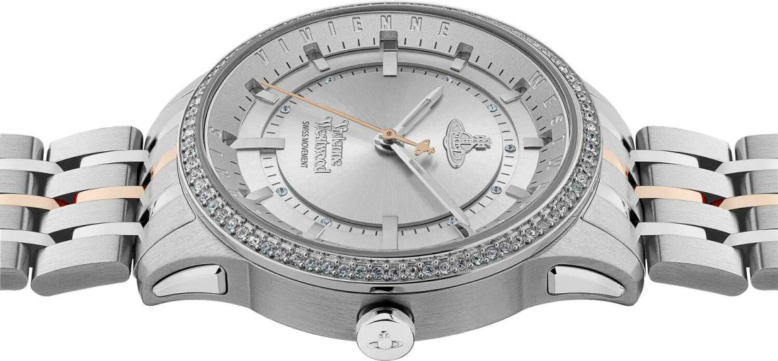 Montre Femme Vivienne Westwood VV262WSSR East End en Acier Bicolore et Strass vue 4