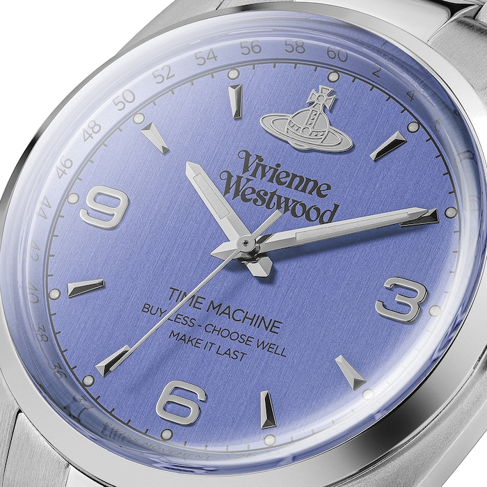 Montre Femme Vivienne Westwood Pennington VV274MBLSL bracelet argent en acier cadran violet vue 4