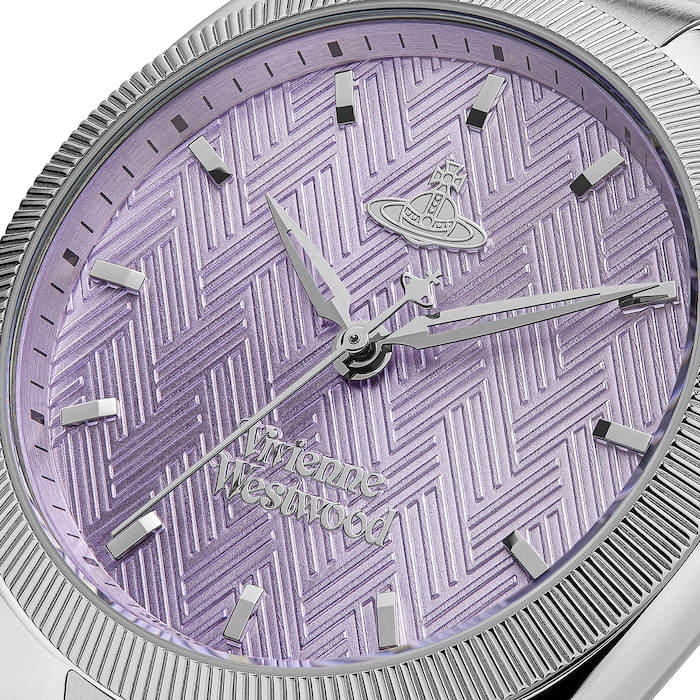 Montre Femme Vivienne Westwood The Mews VV281PPSL - Cadran violet et bracelet acier argenté vue 4