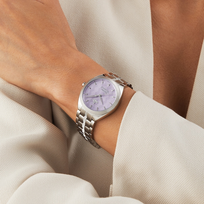 Montre Femme Vivienne Westwood The Mews VV281PPSL - Cadran violet et bracelet acier argenté vue 6