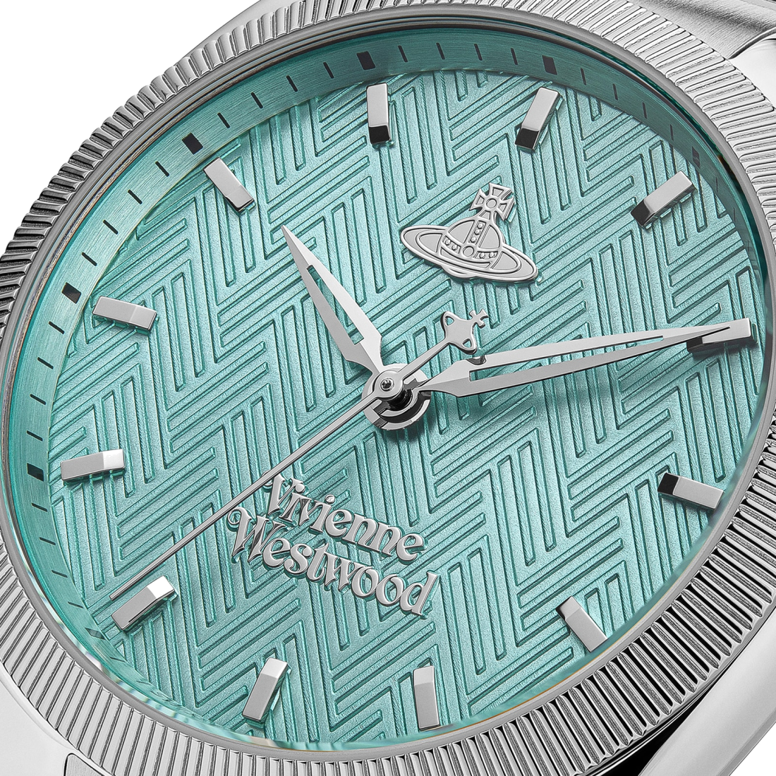 Montre Femme Vivienne Westwood The Mews VV281TQSL bracelet argent en acier cadran turquoise vue 4