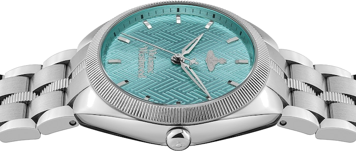 Montre Femme Vivienne Westwood The Mews VV281TQSL bracelet argent en acier cadran turquoise vue 5