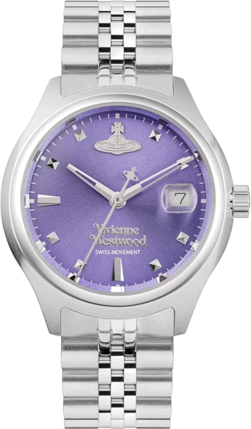 Montre Femme Vivienne Westwood VV311PPSL - Cadran Violet et Bracelet Acier Argenté