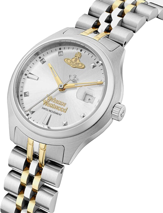Montre Femme Vivienne Westwood Little Camberwell VV311SLSG bracelet bicolore en acier cadran argenté vue 3